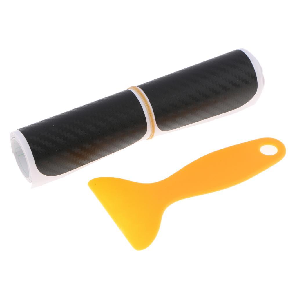 4x   3D   Carbon   Fiber   Black   Car   Door   Sill   Scuff   Plate   Anti   Scratch   Trim   Sticker