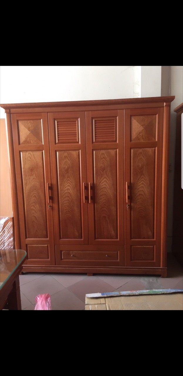 Tủ áo 4 cánh gỗ xoan đào