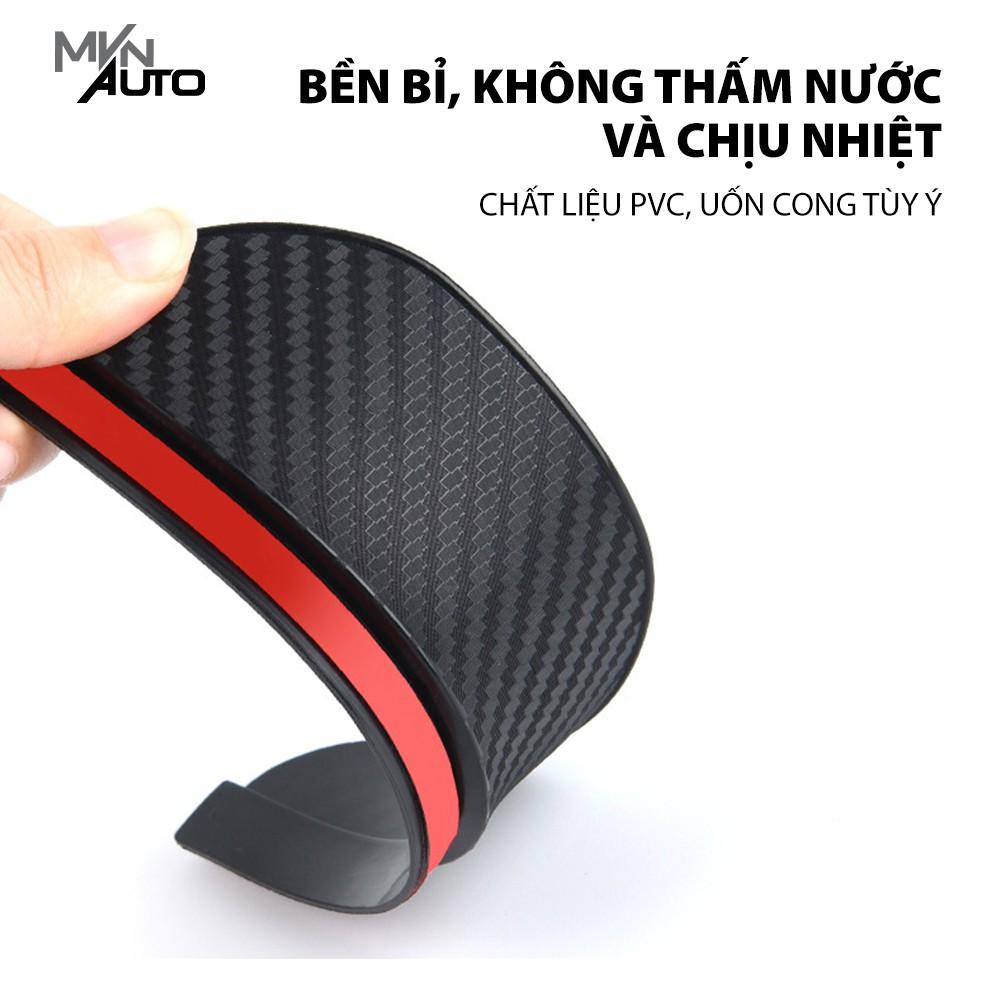 Bộ 2 Tấm Vè Che Mưa Chống Bám Nước Gương Chiếu Hậu Ô Tô Vân Carbon Thể Thao