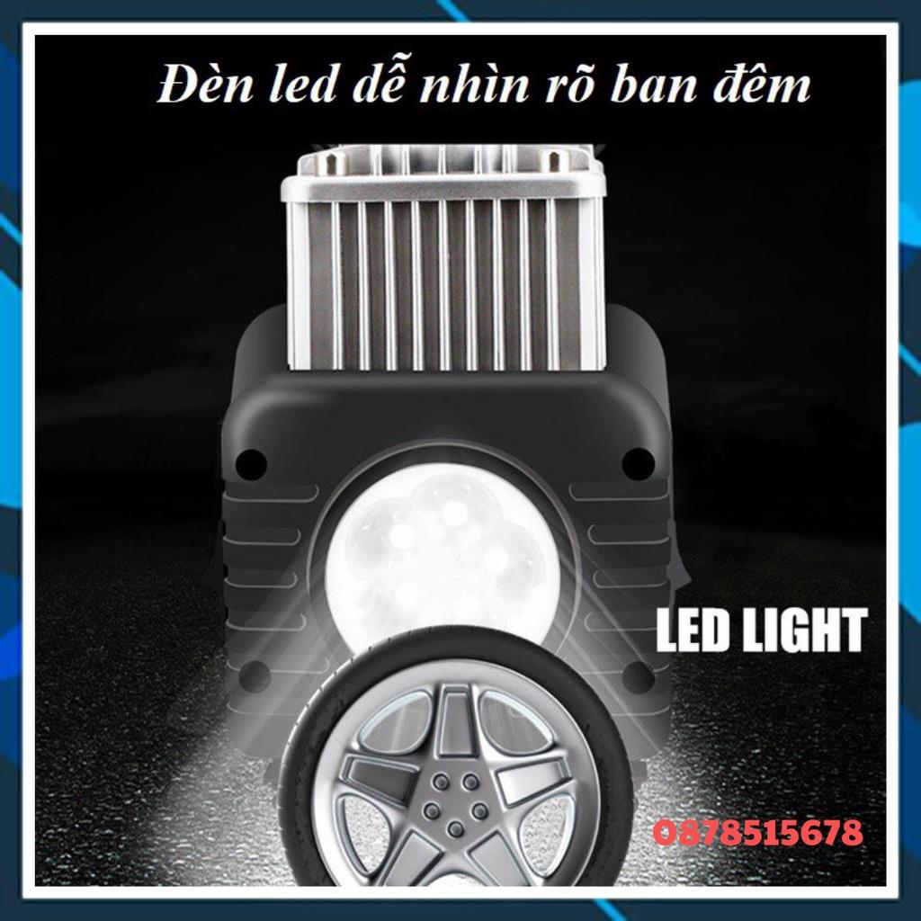 Máy Bơm Lốp Ô Tô 12V 2 Pít Tông, Bơm Lốp Xe Hơi Siêu Khỏe, Siêu Nhanh, Bơm Xe Sedan, SUV, Bán Tải