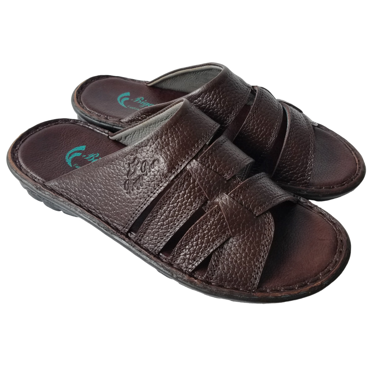 Dép Nam Quai Ngang BIGGBEN Da Bò Thật DN354