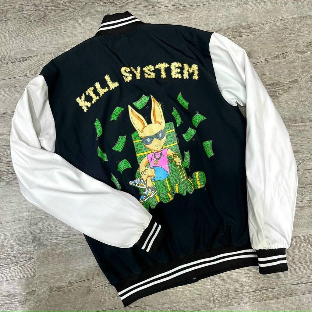 Áo khoác bomber dù KILL ĐẠI GIA Unisex ulzzang nam nữ 2 lớp Jacket Bomber