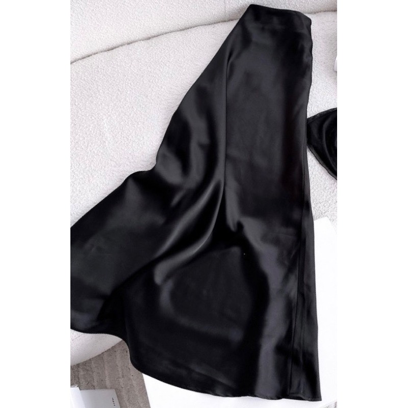 ĐẦM ĐEN SET ÁO CROPTOP LƯỚI + CHÂN VÁY DÀI LƯNG CAO ỐNG RỘNG CHỮ A ĐI TIỆC ĐI CHƠI NOEL DẠO PHỐ