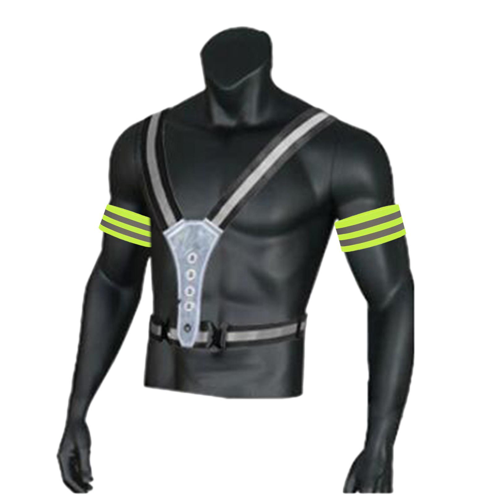 Reflective Vest Adjustable High Visibility Straps Cycling Running
