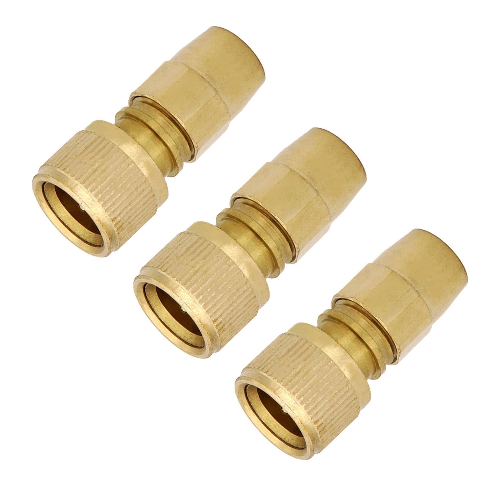 3Pcs Brass Hose Connectors Accessories Garden Expandable Hose Repair Kit