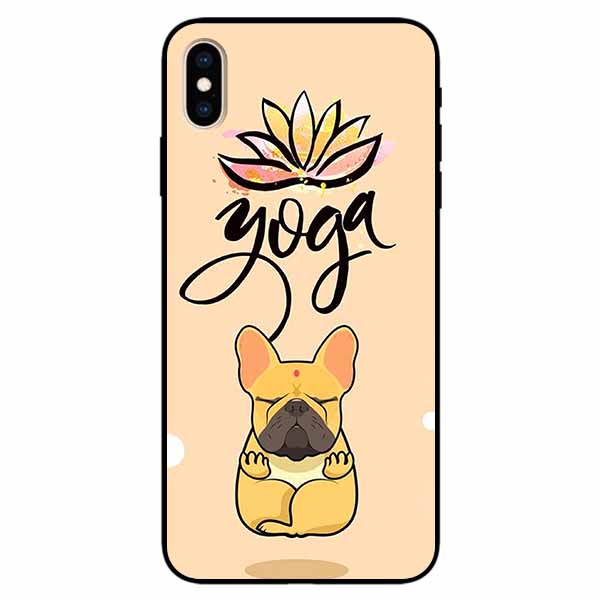 Ốp lưng in cho Iphone Xs Max Mẫu Cún Yoga