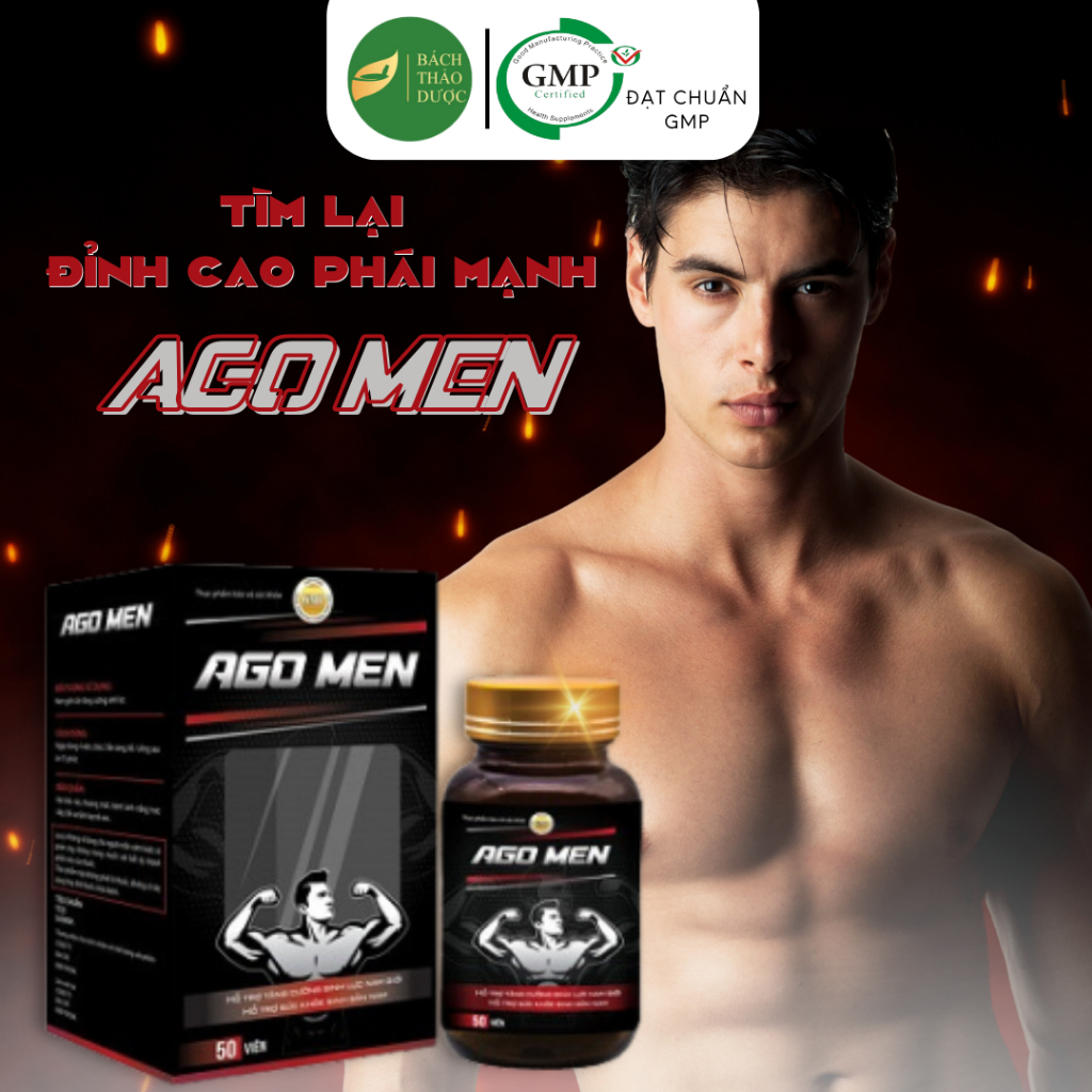 Ago Men - hỗ trợ bổ thận, tăng cường sinh lý nam giới, chậm mãn dục nam (50 viên)