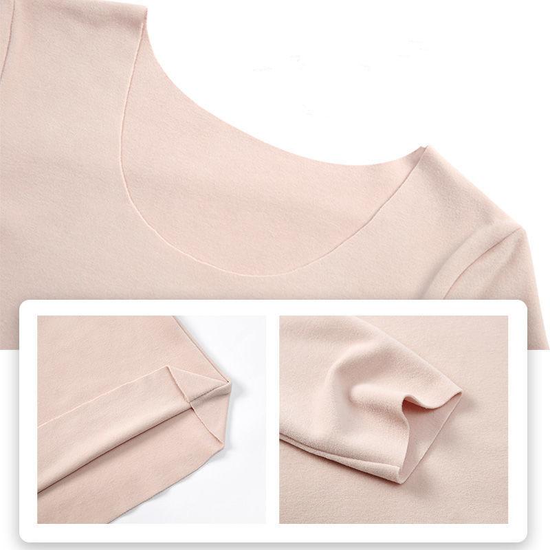 Cao Cổ Nữ Quần Lót Sinh Nhiệt Dày Dài Johns Mùa Đông Ấm Áp Bộ Quần Áo Nữ Nhiệt Áo Nữ Thứ Hai Da Quần Áo