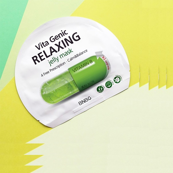 Combo 10 Mặt nạ dưỡng da giúp thư giãn và phục hồi làn da mệt mỏi BNBG Vita Genic Relaxing Jelly Mask (Vitamin B) 30ml x10