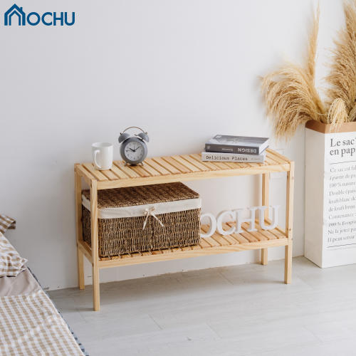 Kệ Đa Năng 2 Tầng Khung Gỗ Thông OCHU - Bench 2F - White