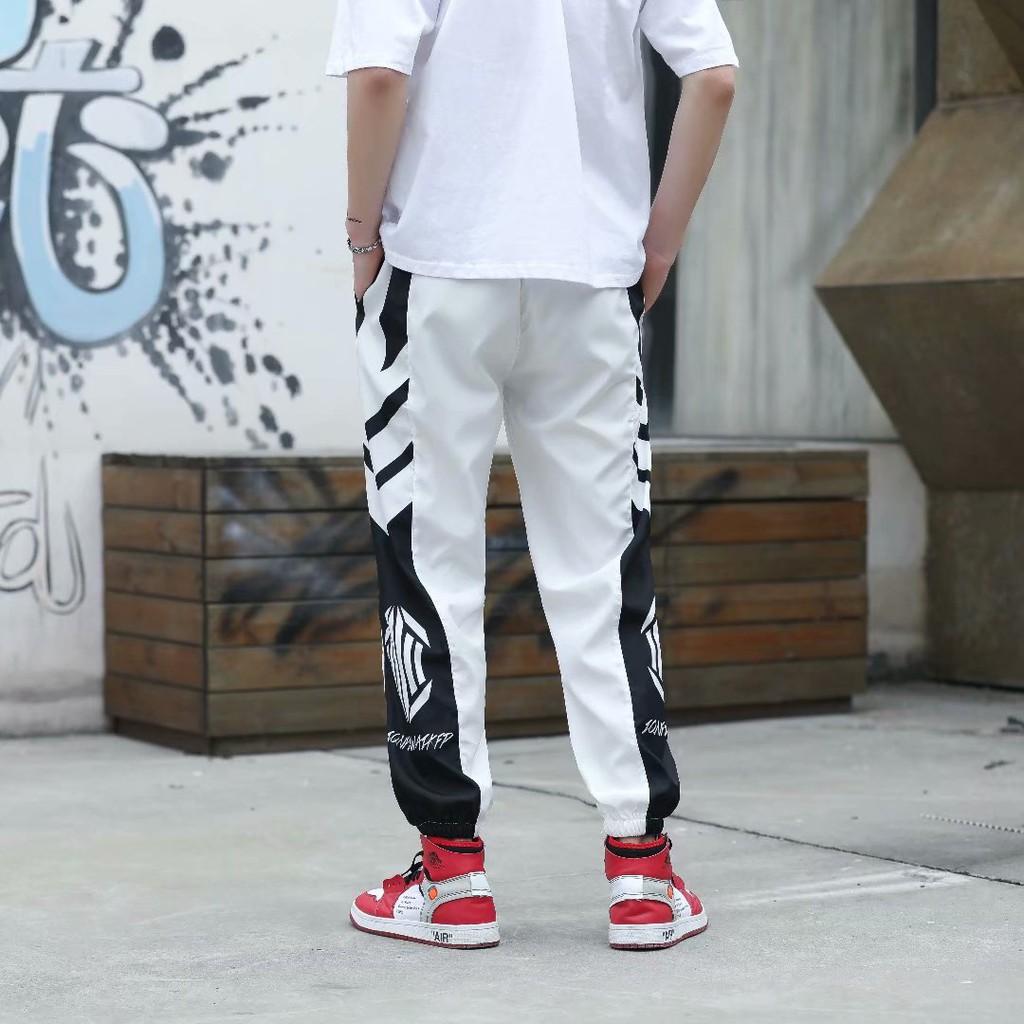 Quần dài thể thao ống rộng phối màu thời trang nam tính