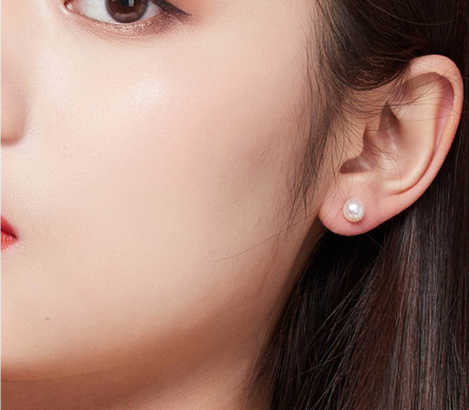 Bông Tai Ngọc Trai Tự Nhiên Nước Ngọt - Bông Tai Bạc S925 Đính Ngọc Trai - B2510 - Bảo Ngọc Jewelry