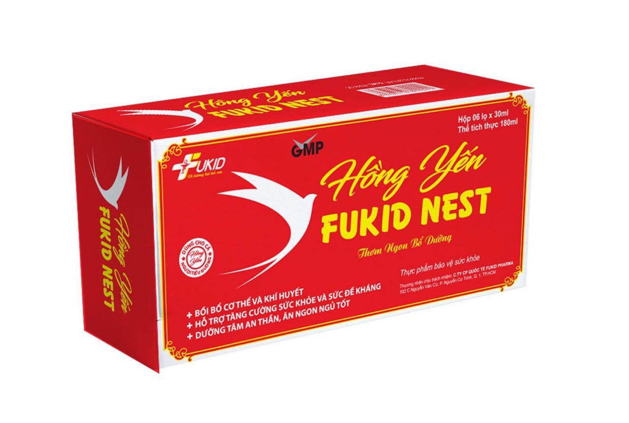 Lisse HỒNG YẾN FUKID NEST- Hộp 6 lọ x 30 ml - Bồi bổ cơ thể và khí huyết ,tăng cường sức khỏe