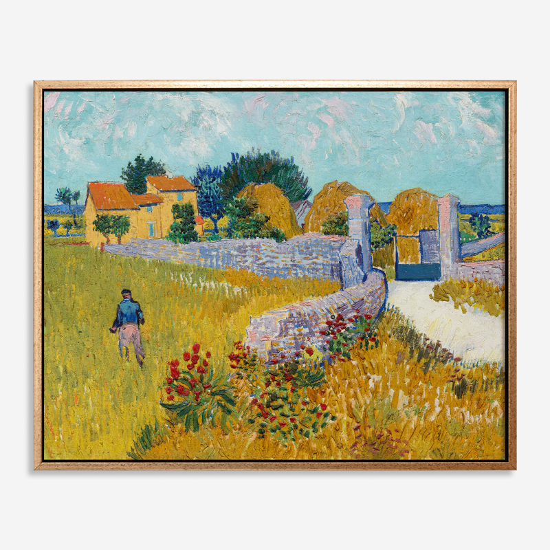 Farmhouse in Provence (1888) – Tranh in canvas trang trí treo tường danh hoạ thế giới  (80×100 cm)