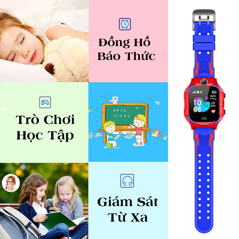 Đồng hồ thông minh trẻ em gắn sim định vị LPS Z66, màn hình cảm ứng , nghe gọi 2 chiều  , Tích Hợp Camera Chụp hình