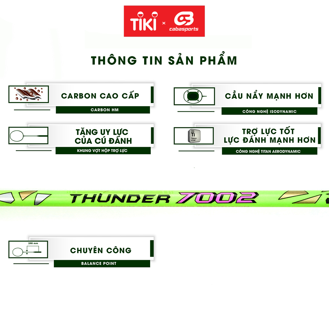 Vợt cầu lông giá rẻ thể thao chính hãng chuyên công Prokennex THUNDER 7002 (1 cây)