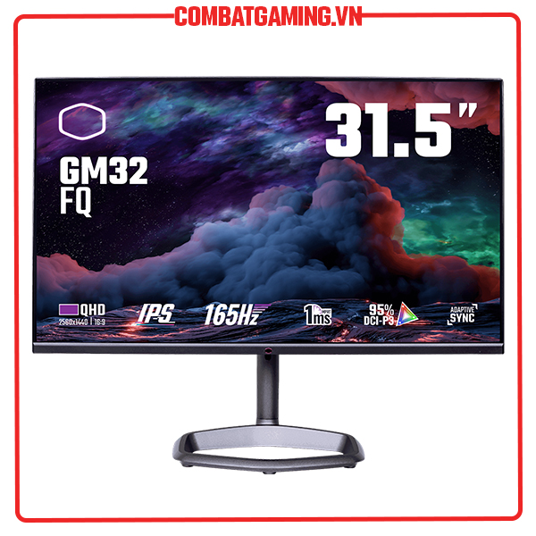 Màn Hình Cooler Master GM32 FQ 31.5&quot;/2K/HDR/165Hz/1ms/USB Type C/Loa - Hàng Chính Hãng