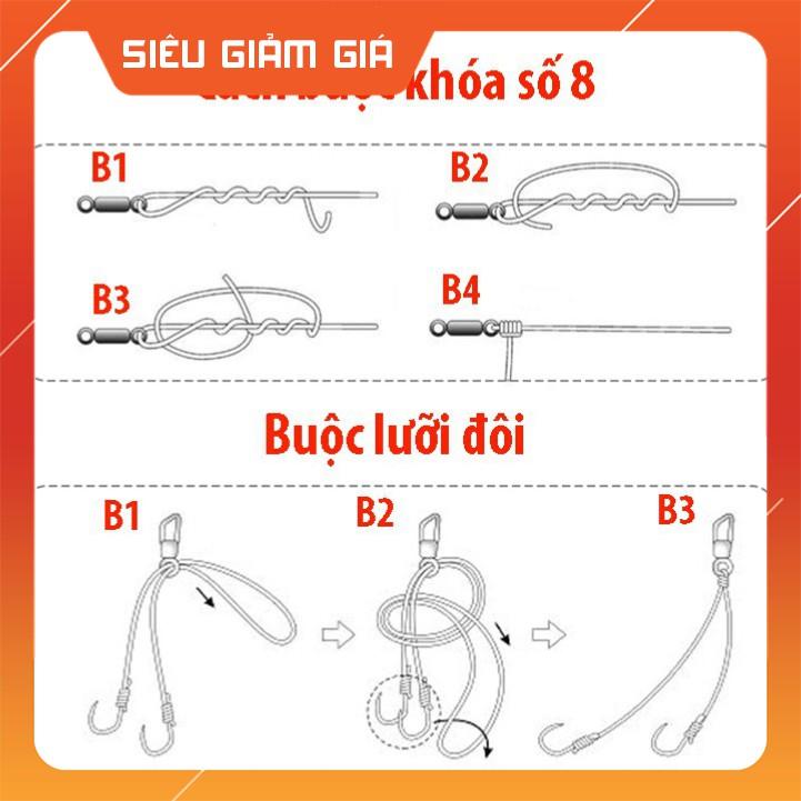 Mà ní buộc Trục câu đài, Khóa Link hình số 8 đủ các size 30 chiếc - ĐỒ CÂU NGỌC HẢI [Giá rẻ