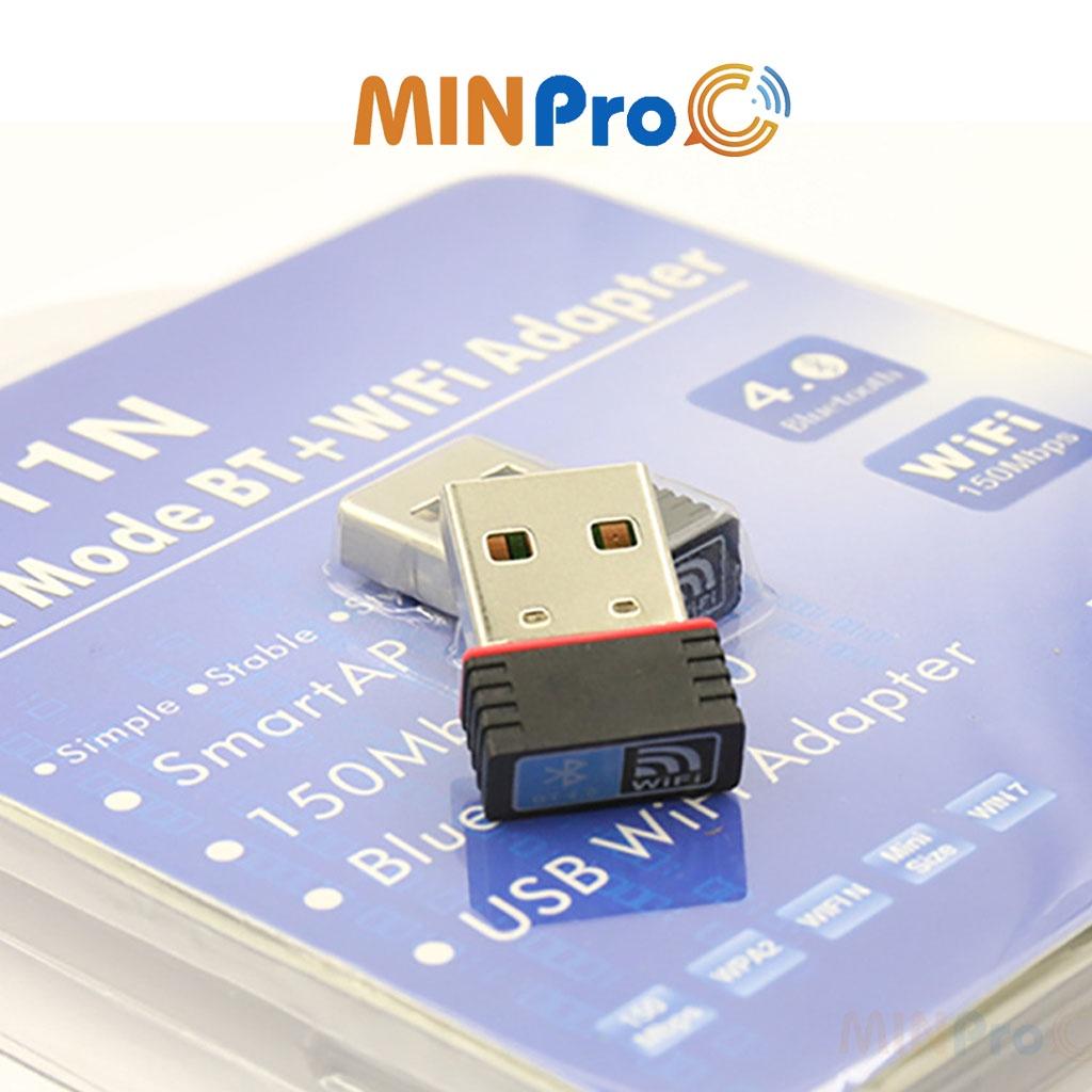 USB WIFI Bluetooth thu wifi cho máy tính bàn, laptop tốc độ cao - MINPRO