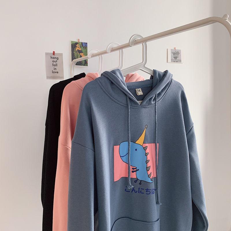 Áo Khoác Nam Tay Dài Có Nón In Hình Khủng Long 3 Màu Cỡ Size từ M đến 5XL