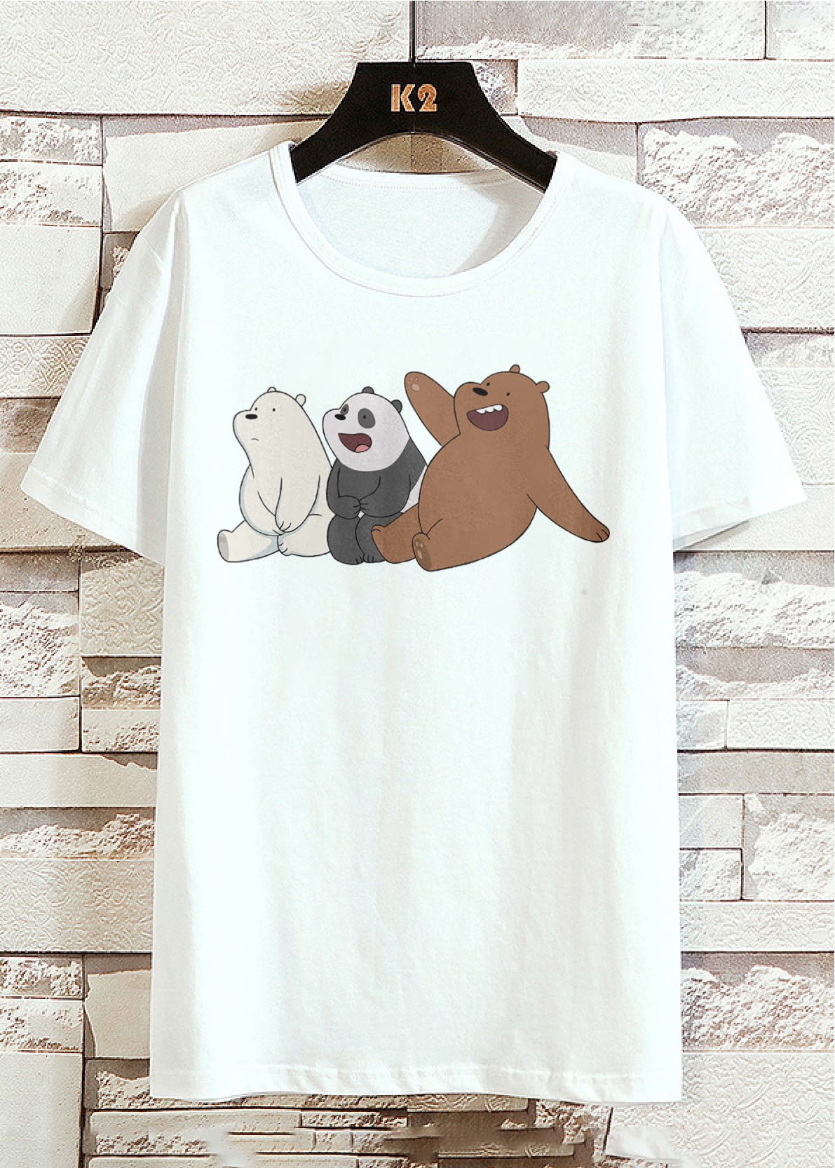 Áo Thun Unisex We Are Bare Bears Cute 2 Cotton