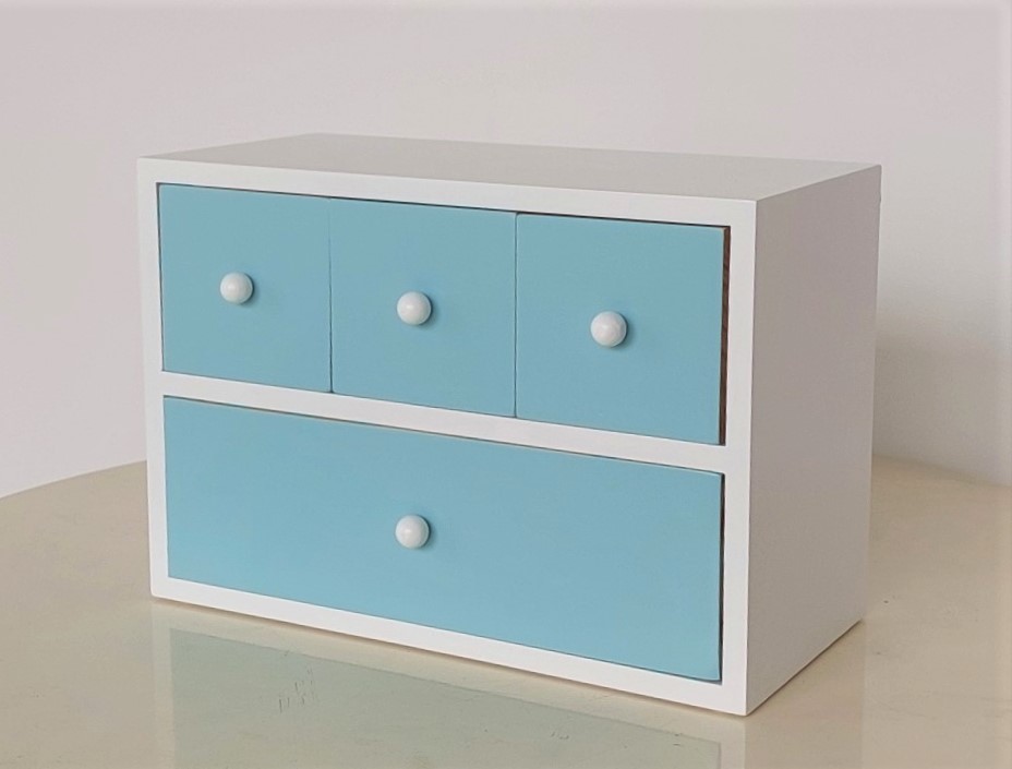 Hộp Gỗ Mini 4 Ngăn 28x13 cm Nhiều Màu, Hộp Nữ Trang Mỹ Phẩm - Hàng VN Xuất Khẩu