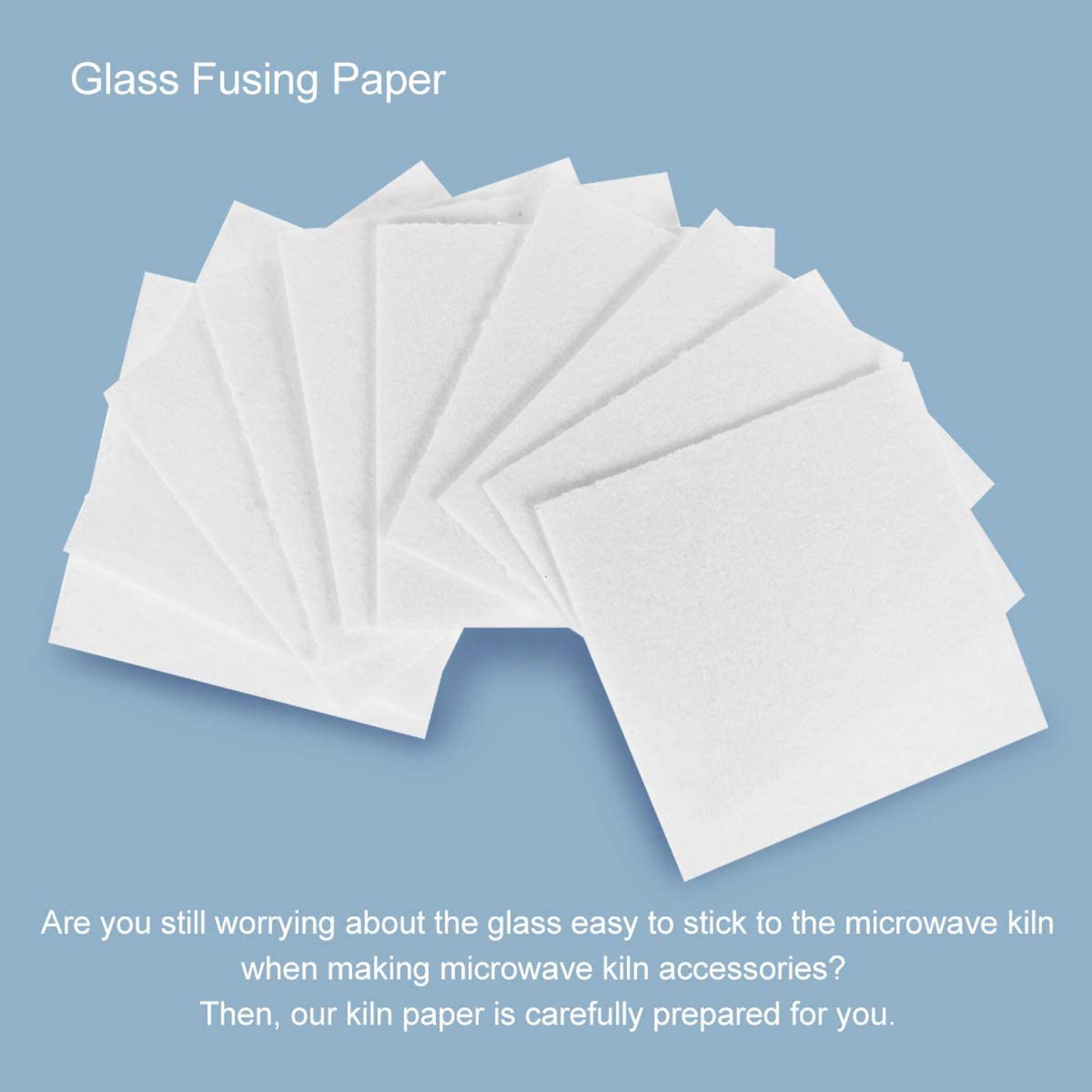 50 Sheets Microwave Kiln Glass Fusing Paper Ceramic Fiber Jewelry Making Tools Accessories