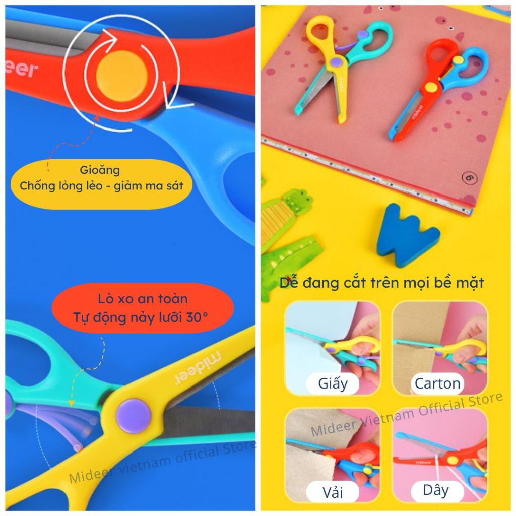 Kéo Thủ Công Cắt Giấy An Toàn Cho Bé An Toàn Mideer Craft Sicrssors