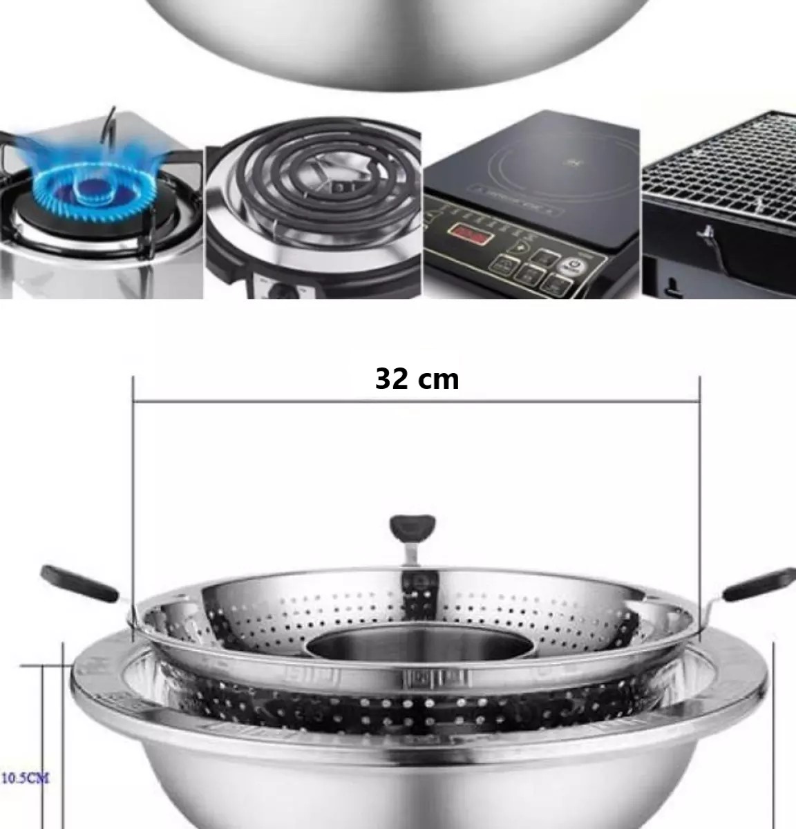 Nồi Nấu Lẩu Xoay Theo Vòng Xoắn 360° Inox Loại Dày  Nhiều Ngăn Tiện Lợi Cho Đại Gia Đình - Hàng Chuẩn Loại 1 ( Chính Hãng PaKaSa)