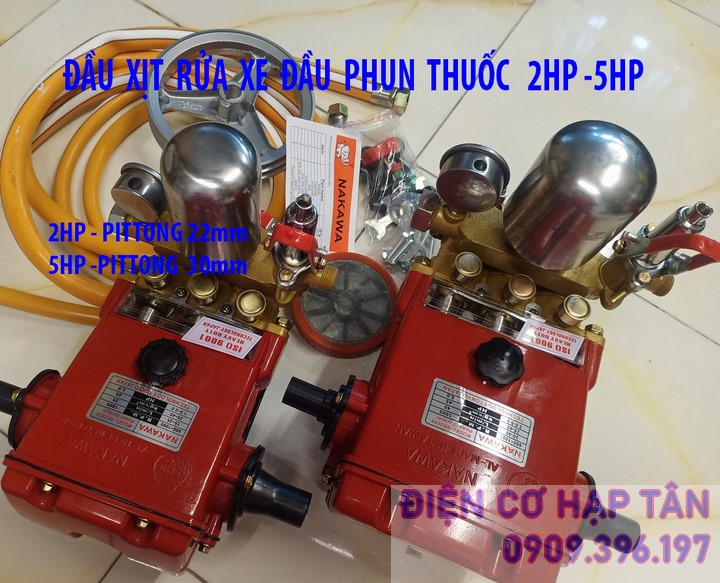 ĐẦU XỊT THUỐC 2HP - 5HP, ĐẦU PHUN THUỐC – XỊN ĐỎ