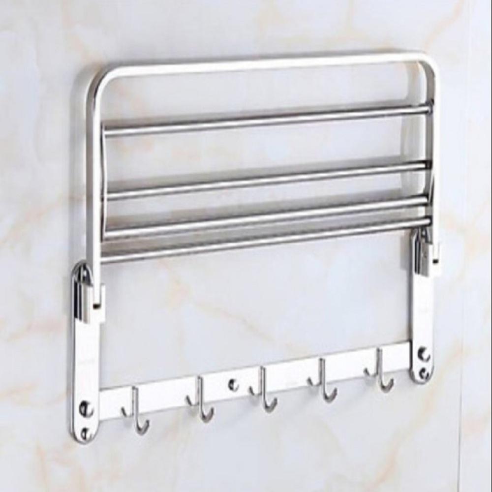 Giá Vắt Khăn Nhà Tắm Inox 304 Cao  Cấp Sáng Bóng - Giá Vắt Khăn 2 Tầng Tiện Lợi - Hàng Chất Lượng