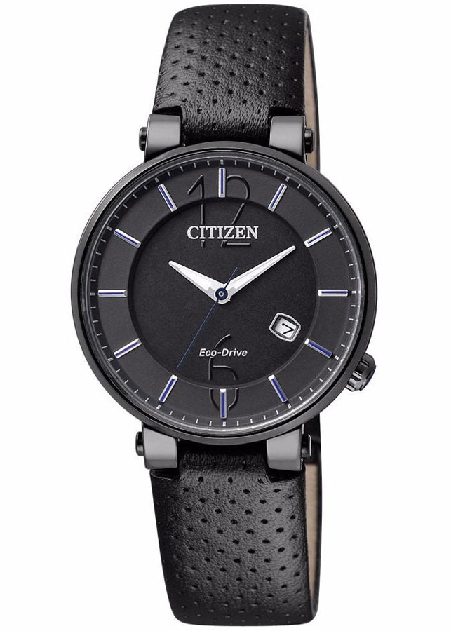 Đồng Hồ Nữ Citizen Dây Da EW1794-05E - Mặt Đen (Sapphire)