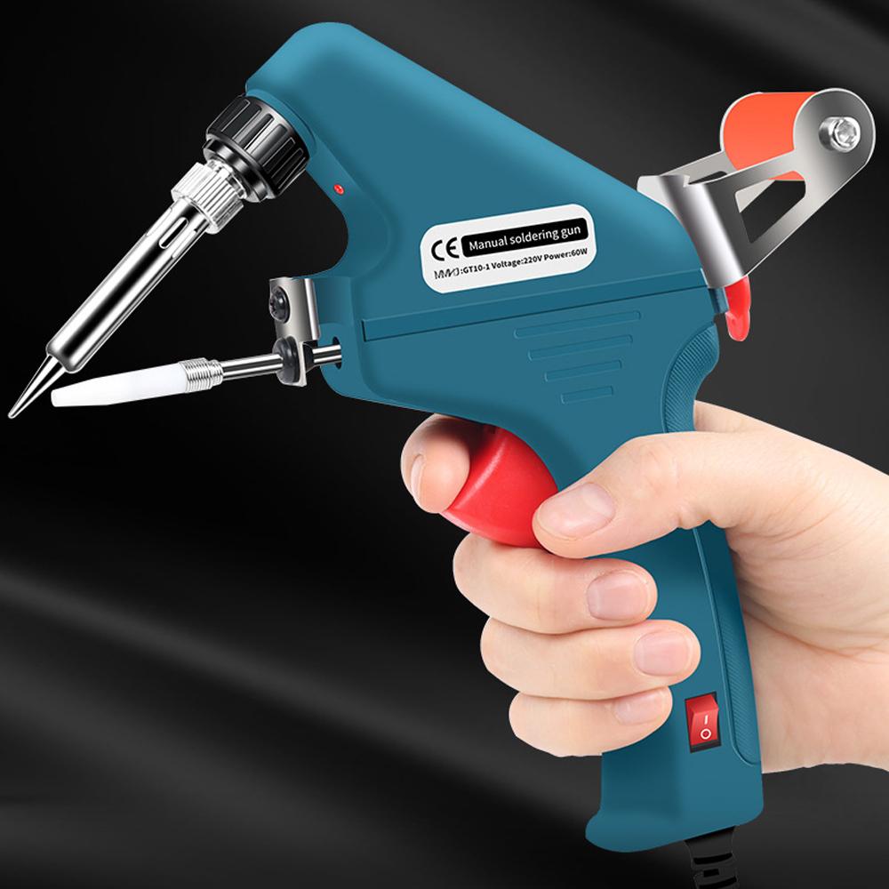 60W Handheld Soldering Iron Automatic Tin Feeding Machine Electronic Welding Tool for DIY Home Repairing