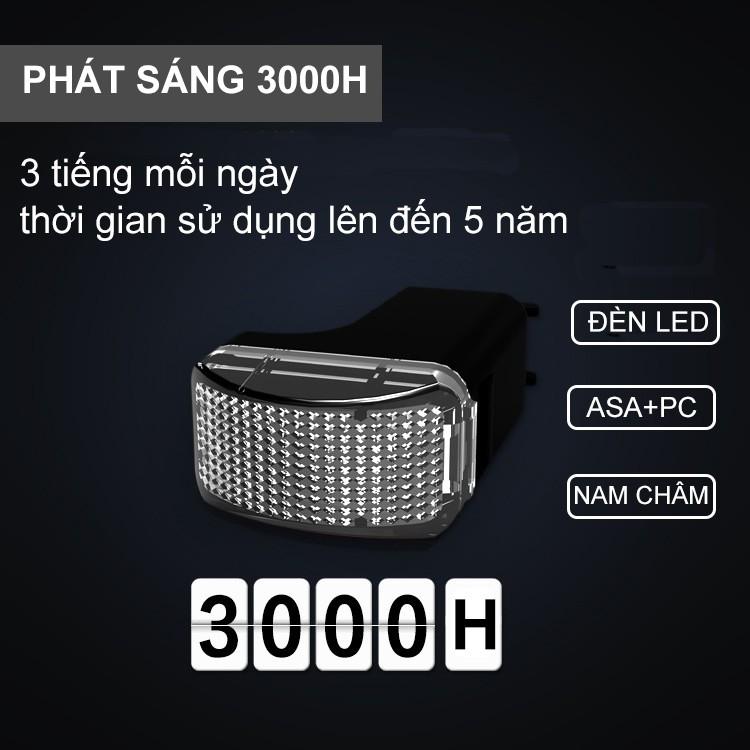 Bộ đèn hậu chớp cảnh báo cho xe đạp AGSO T1 - tự phát điện, chống nước, không cần pin