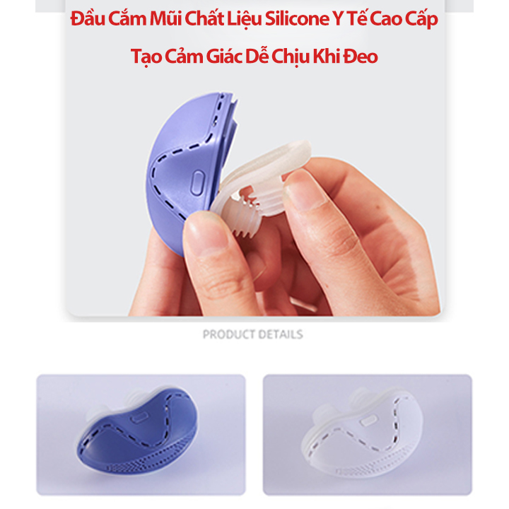 Máy Chống Ngáy Ngủ Thế Hệ II Giảm Thiểu Tình Trạng Ngủ Ngáy Cho Nam Nữ Tặng Kèm Dây Silicone