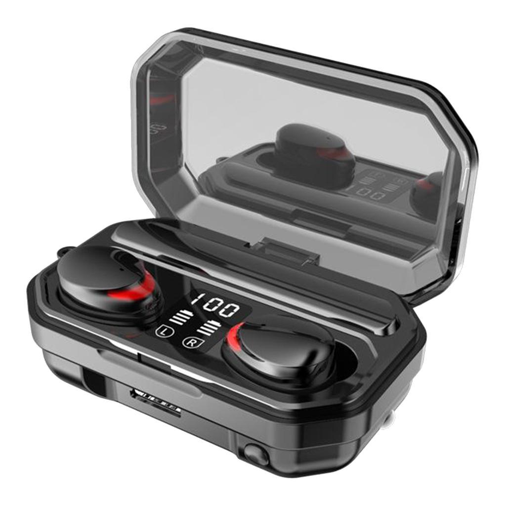 Wireless Bluetooth V5.1 Headphones Sweatproof with Mic & Charging Box