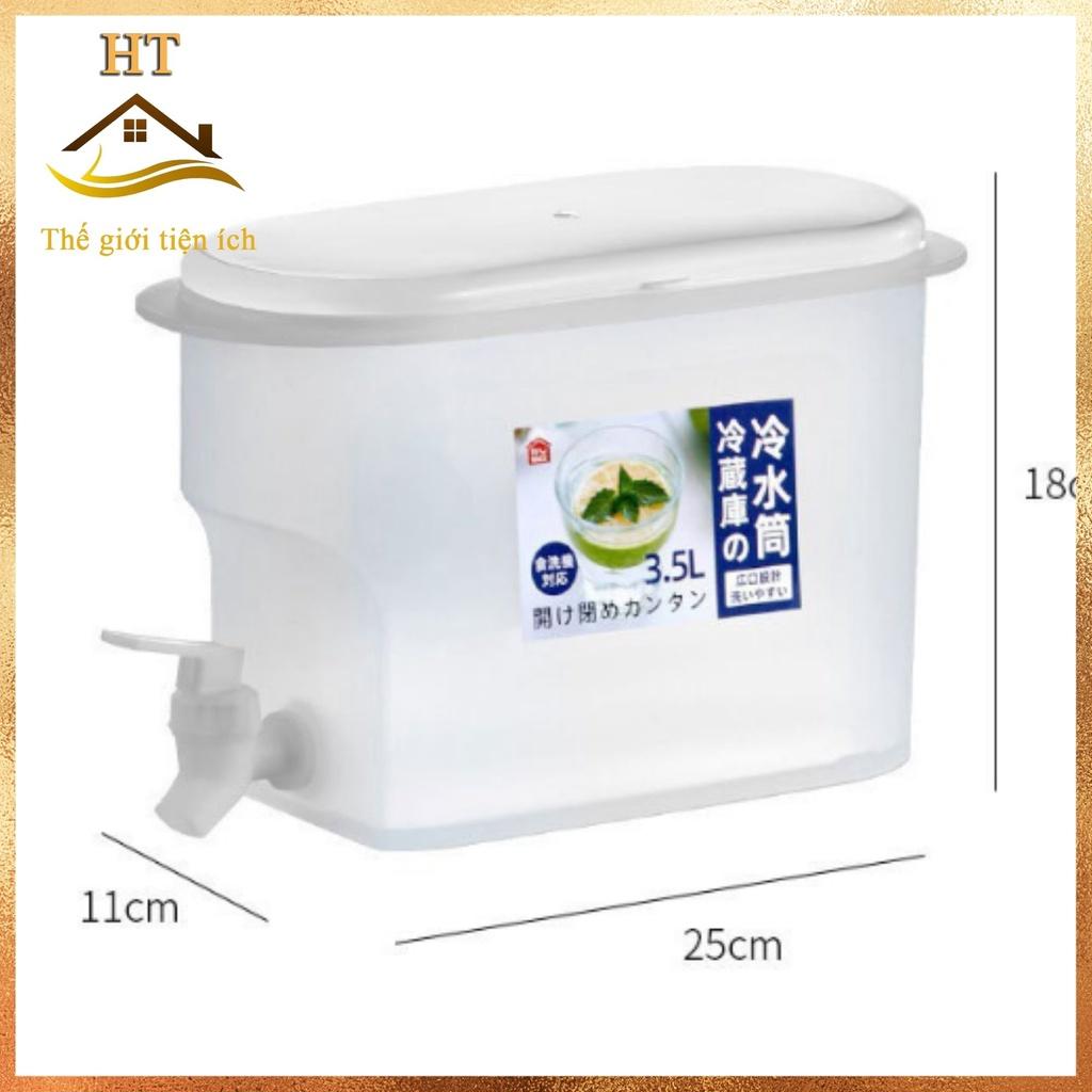 \ Bình nước 3.5L có vòi để trong tủ lạnh, an toàn với sức khỏe