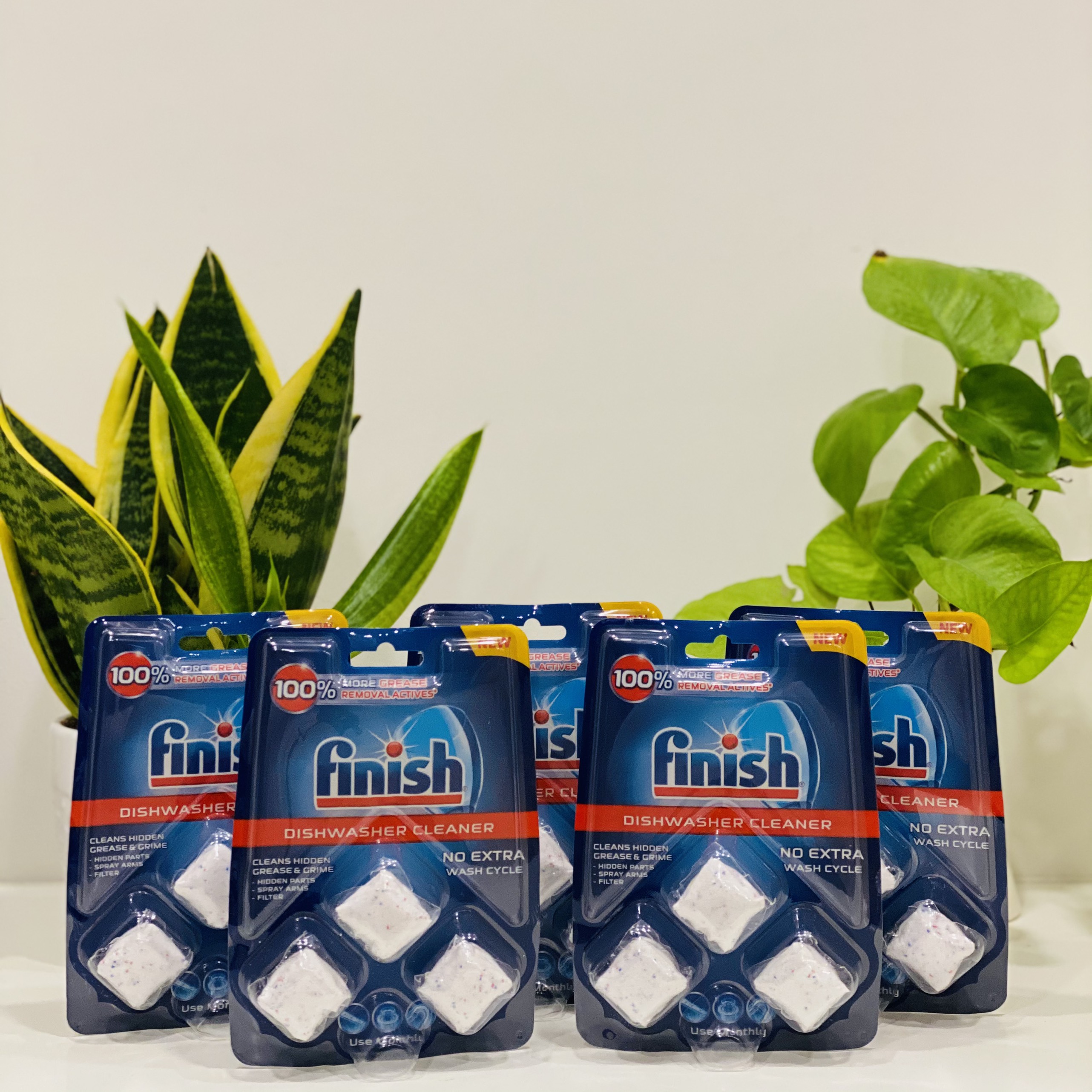 Viên vệ sinh máy rửa bát Finish - Vỉ 3 viên