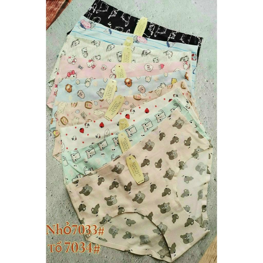 Sét 10 quần lót su hoa thông hơi họa tiết hàng cao cấp