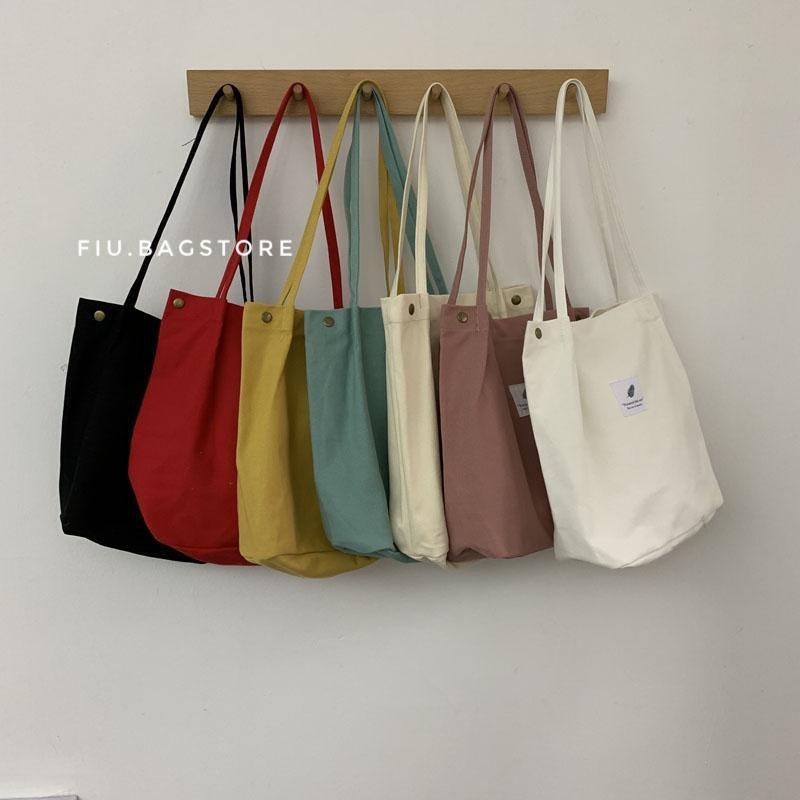 Túi Tote Túi Vải Trơn Chất Canvas Dày Dặn