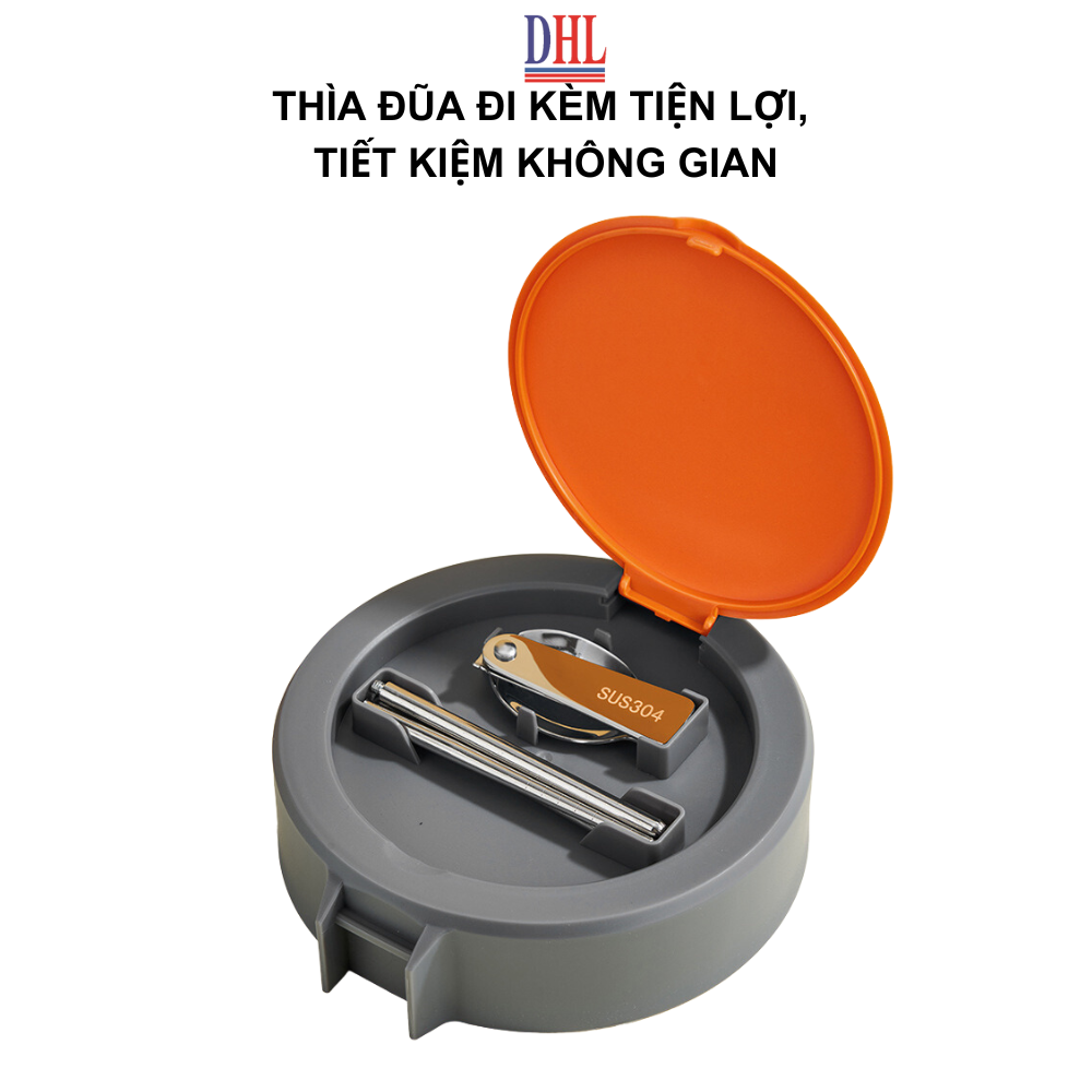 Lồng cơm giữ nhiệt, hộp cơm văn phòng Mitomo LCH-7086, cặp lồng chia 3 ngăn chất liệu inox 304 hàng chính hãng