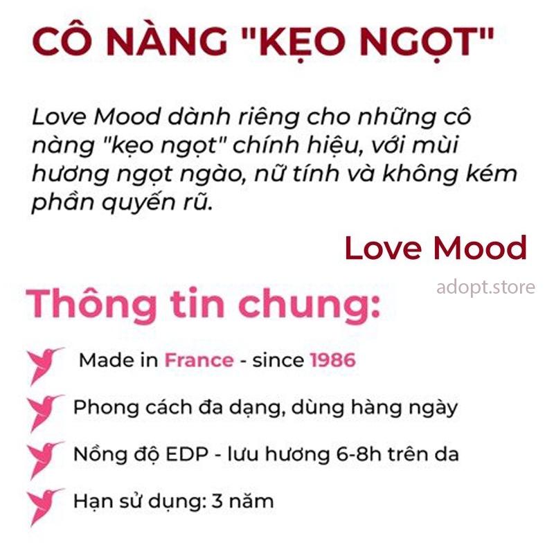 Nước Hoa Nữ ADOPT' LOVE MOOD Ngọt Ngào, Nữ Tính, Lôi Cuốn, Thơm Lâu