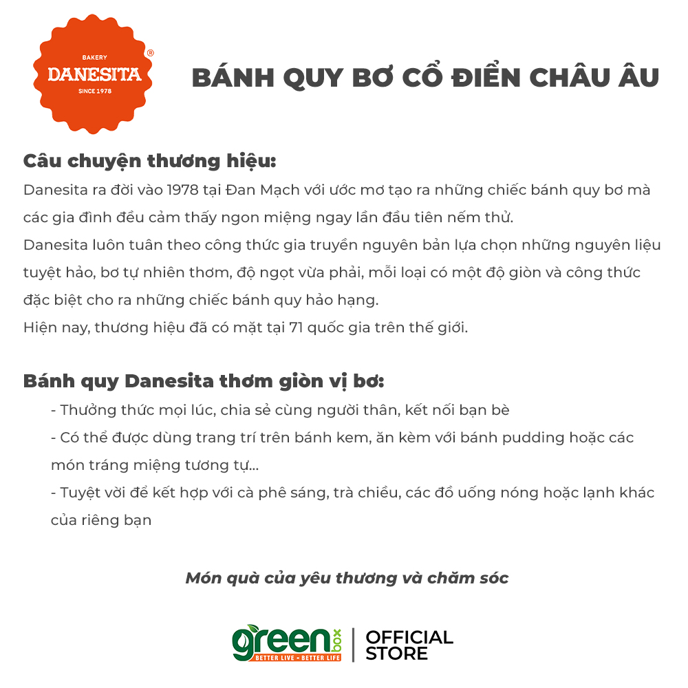Hộp bánh qui bơ Danesita Red Ribbon 340g nhập khẩu Châu Âu