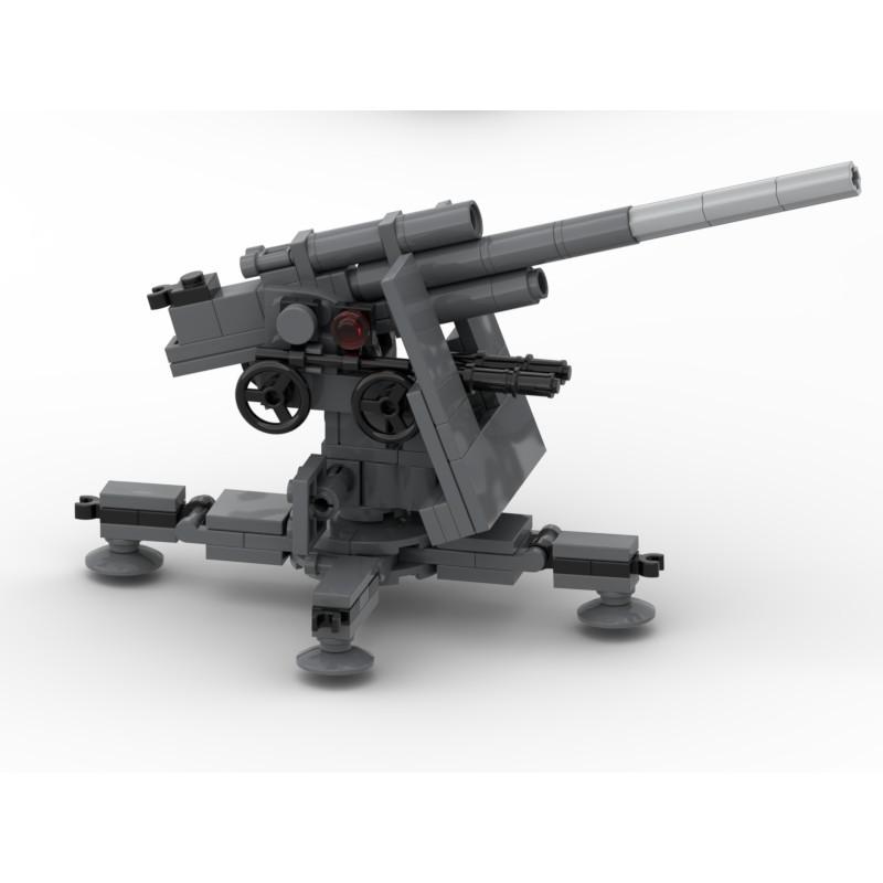 Đồ chơi lắp ráp Moc Army Anti Tank 8.8 WW2
