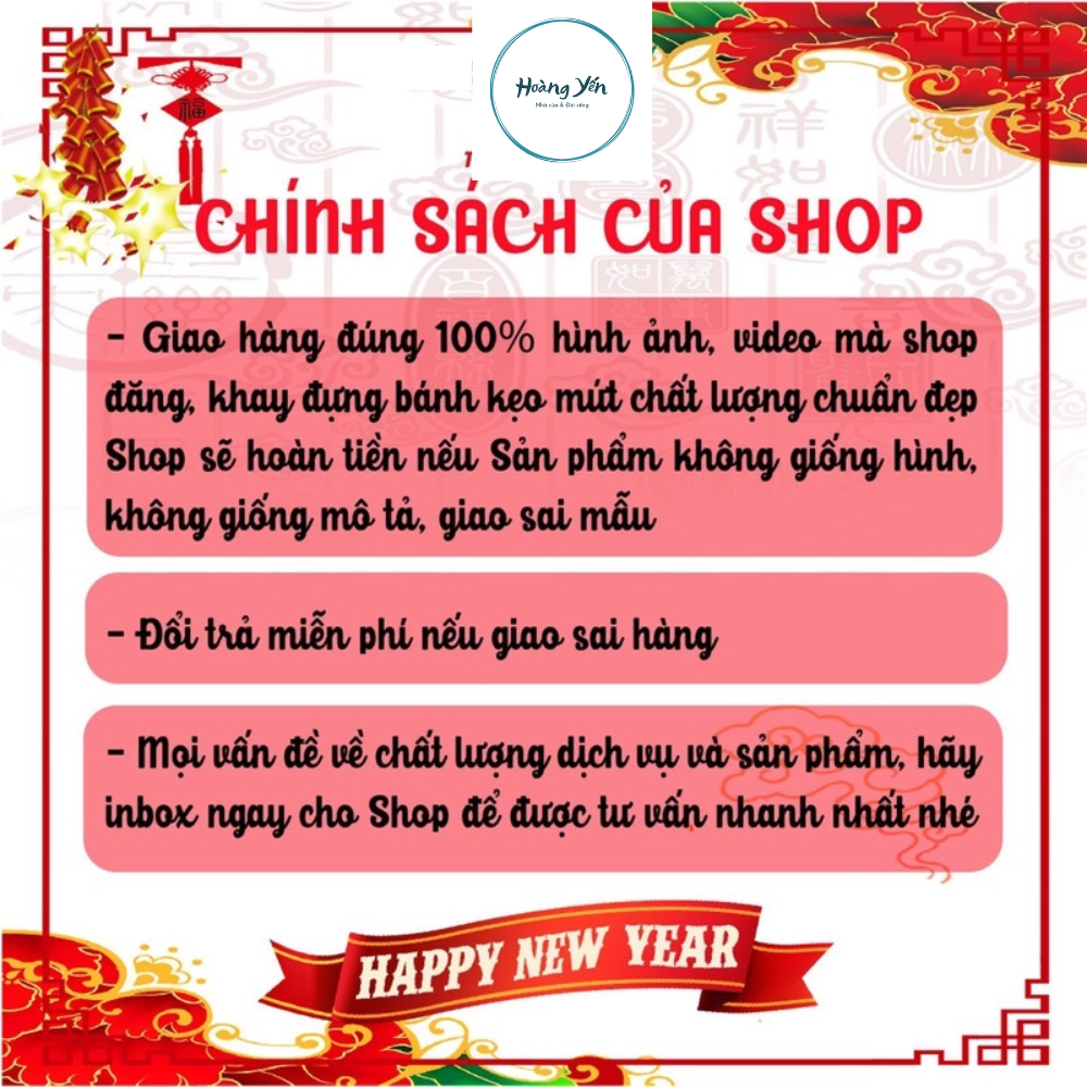 Khay đựng bánh kẹo tết 2022 hươu vàng, hộp 2 tầng để mứt và các loại hạt mẫu mới