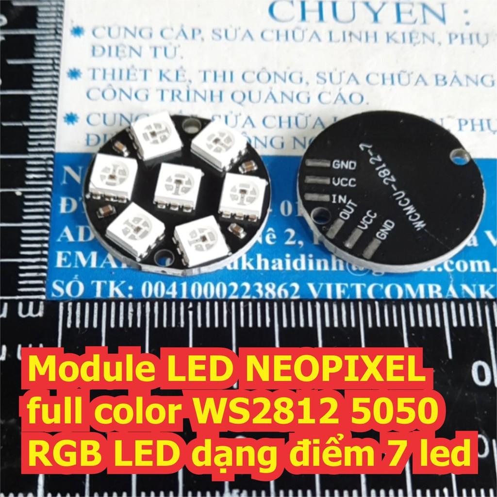 Module LED NEOPIXEL full color WS2812 5050 RGB LED dạng điểm 7 led kde7292