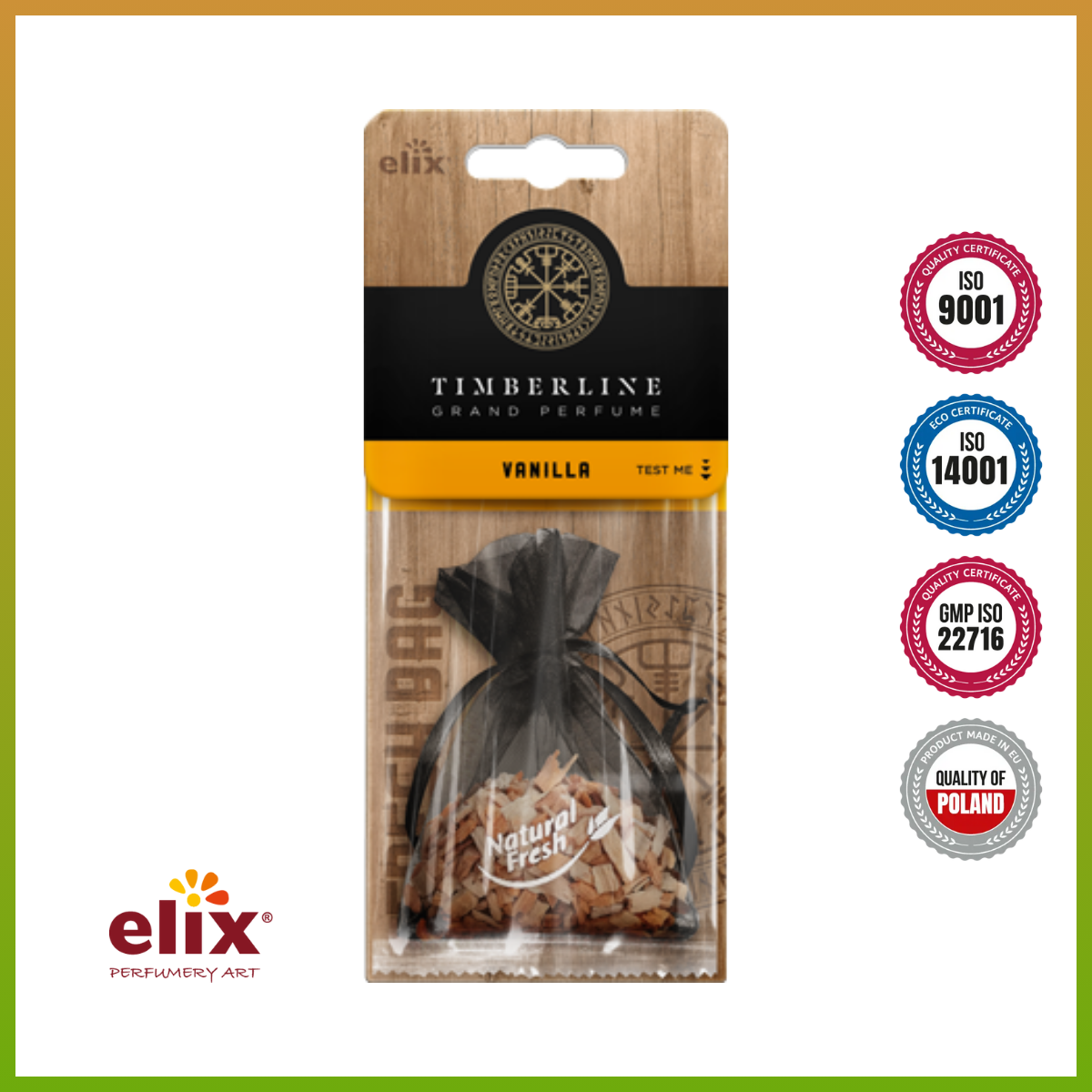 Túi thơm để Taplo Ô tô Elix Timberline với hương Vanilla (ngọt ngào)