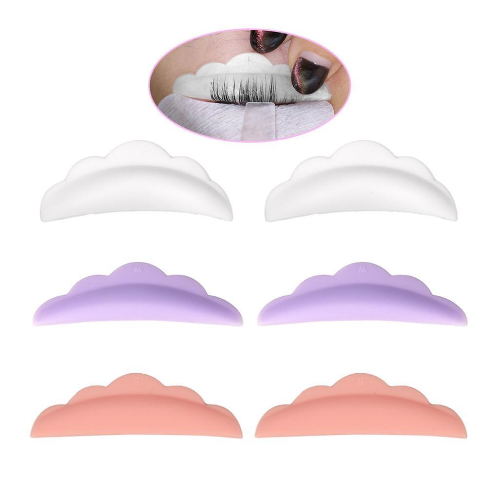 6 Pairs Eyelash Perming Lifting Silicone Pads Lashes Guard Shield Makeup Kit