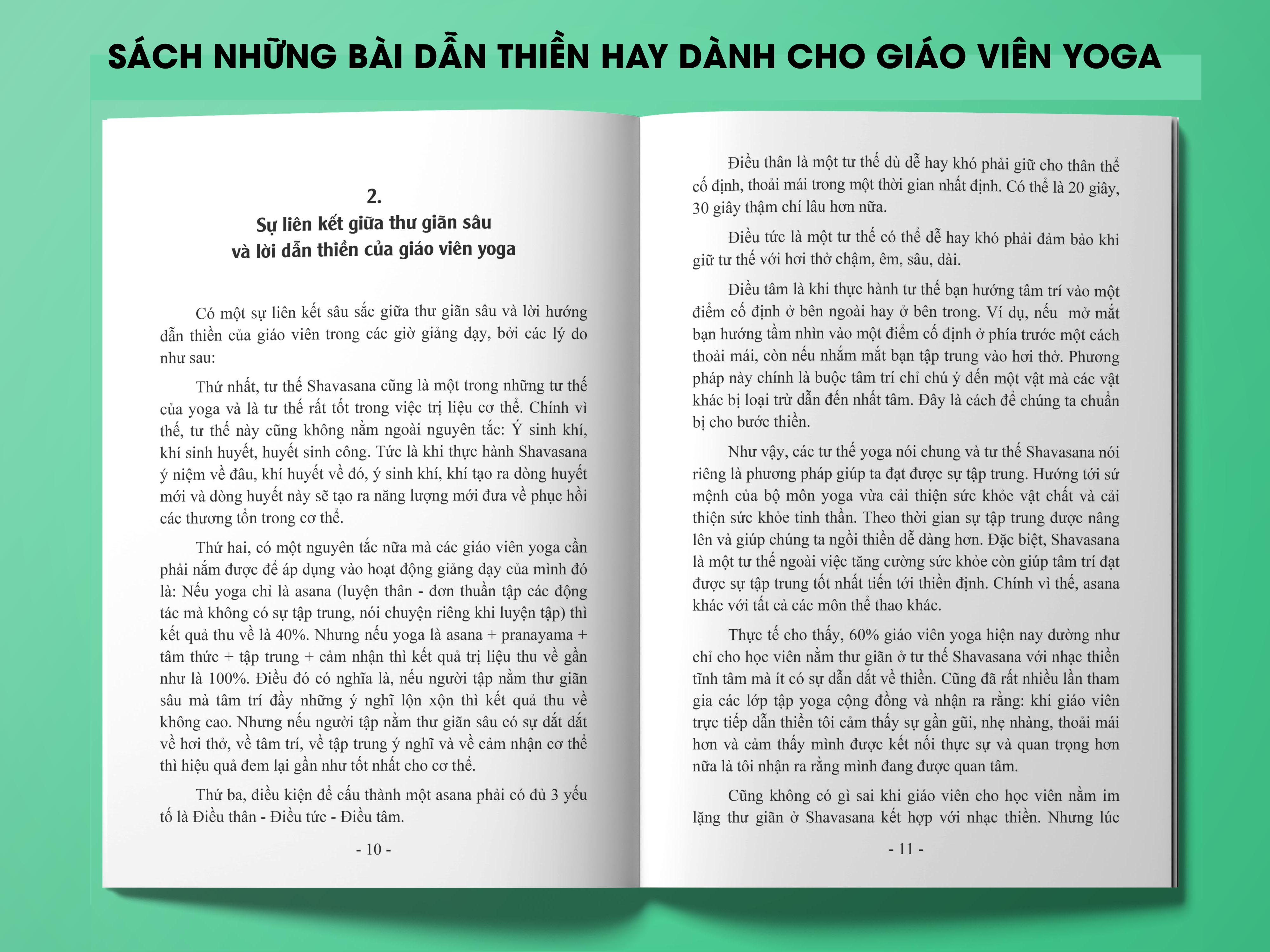 Bộ sách dành cho Giáo viên Yoga cơ bản: Giáo án giảng dạy &amp; luyện tập Yoga + Những bài dẫn thiền hay dành cho giáo viên Yoga