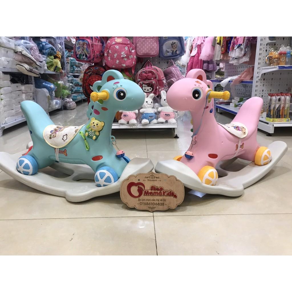 Ngựa Bập Bênh 2 In 1 Vừa Bập Bênh Vừa Ủn Chân Cho Bé